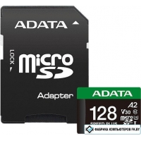 Карта памяти ADATA SPEED PLUS microSDXC 128GB UD128GUI3V30A2SP-RA1 (с адаптером)
