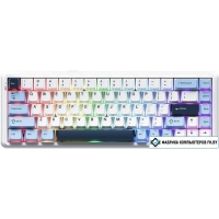 Клавиатура Ajazz AK680 Max (белый/голубой/темно-синий)