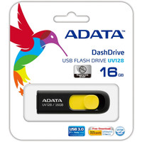 USB Flash A-Data DashDrive UV128 Black/Yellow 16GB (AUV128-16G-RBY)