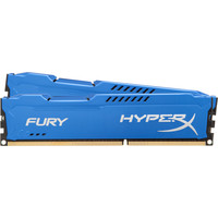 Оперативная память Kingston HyperX Fury Blue 2x4GB KIT DDR3 PC3-10600 (HX313C9FK2/8)