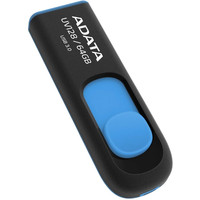 USB Flash A-Data DashDrive UV128 Black/Blue 64GB (AUV128-64G-RBE)