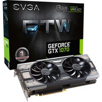 Видеокарта EVGA GeForce GTX 1070 FTW GAMING ACX 3.0 8GB GDDR5 [08G-P4-6276-KR]