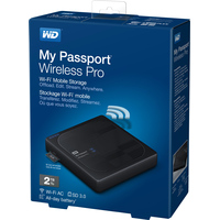 Внешний жесткий диск WD My Passport Wireless Pro 2TB [WDBP2P0020BBK]
