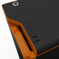 Корпус NZXT H440 Matte Black/Orange [CA-H442W-M0]