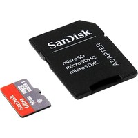 Карта памяти SanDisk Ultra microSDHC 16GB Class 10 + адаптер (SDSQUNC-016G-GN6MA)