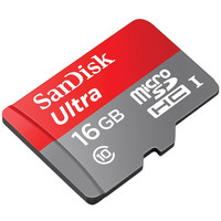 Карта памяти SanDisk Ultra microSDHC 16GB Class 10 + адаптер (SDSQUNC-016G-GN6MA)