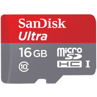 Карта памяти SanDisk Ultra microSDHC 16GB Class 10 + адаптер (SDSQUNC-016G-GN6MA)