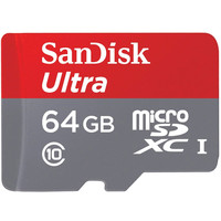 Карта памяти SanDisk Ultra microSDXC UHS-I + адаптер 64GB [SDSQUNC-064G-GN6MA]