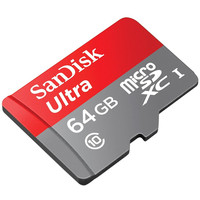 Карта памяти SanDisk Ultra microSDXC UHS-I + адаптер 64GB [SDSQUNC-064G-GN6MA]