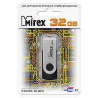 USB Flash Mirex Swivel Black 32GB [13600-FMURUS32]