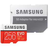 Карта памяти Samsung EVO Plus microSDXC UHS-I, U3 + адаптер 256GB (MB-MC256GA)