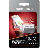 Карта памяти Samsung EVO Plus microSDXC UHS-I, U3 + адаптер 256GB (MB-MC256GA)