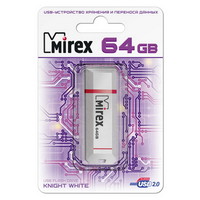 USB Flash Mirex Knight White 64GB [13600-FMUKWH64]