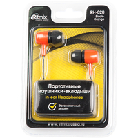Наушники Ritmix RH-020 (черный/оранжевый)