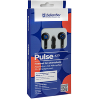 Наушники Defender Pulse 420 (черный/синий) [63423]
