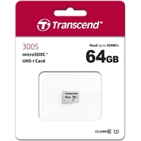 Карта памяти Transcend microSDXC 300S 64GB TS64GUSD300S