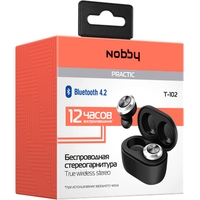 Наушники Nobby Practic T-102 (черный/серебристый)