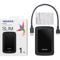Внешний накопитель A-Data HV300 AHV300-2TU31-CBK 2TB (черный)