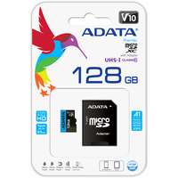 Карта памяти A-Data Premier AUSDX128GUICL10A1-RA1 microSDXC 128GB (с адаптером)