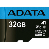 Карта памяти A-Data Premier AUSDH32GUICL10A1-RA1 microSDHC 32GB (с адаптером)