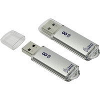 USB Flash Smart Buy 8GB V-Cut Silver [SB8GBVC-S]