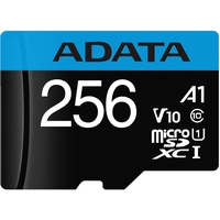 Карта памяти A-Data Premier AUSDX256GUICL10A1-RA1 microSDXC 256GB (с адаптером)