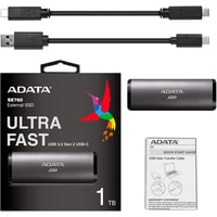 Внешний накопитель A-Data SE760 1TB ASE760-1TU32G2-CTI (титан)