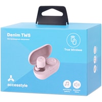 Наушники AccesStyle Denim TWS (розовый)