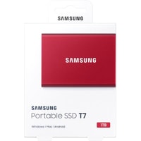 Внешний накопитель Samsung T7 1TB (красный)