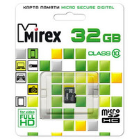 Карта памяти Mirex microSDHC (Class 10) 32GB (13612-MC10SD32)