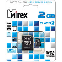 Карта памяти Mirex microSDHC (Class 4) 2GB (13613-ADTMSD02)