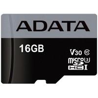 Карта памяти A-Data Premier Pro AUSDH16GUI3V30S-RA1 microSDHC 16GB (с адаптером)