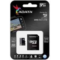 Карта памяти A-Data Premier Pro AUSDH16GUI3V30S-RA1 microSDHC 16GB (с адаптером)