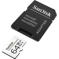 Карта памяти SanDisk High Endurance microSDXC SDSQQNR-064G-GN6IA 64GB (с адаптером)