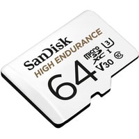 Карта памяти SanDisk High Endurance microSDXC SDSQQNR-064G-GN6IA 64GB (с адаптером)