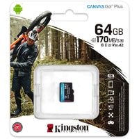 Карта памяти Kingston Canvas Go! Plus microSDXC 64GB