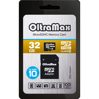 Карта памяти Oltramax microSDHC Class 10 32GB +адаптер