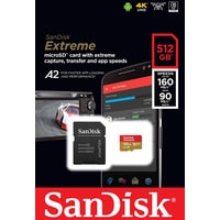 Карта памяти SanDisk Extreme SDSQXA1-512G-GN6MA 512GB (с адаптером)