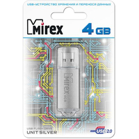USB Flash Mirex Unit Silver 4GB [13600-FMUUSI04]