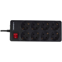 Сетевой фильтр IPPON 8 розеток, черный, 3 м (BK-238)