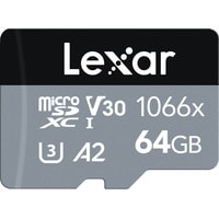 Карта памяти Lexar microSDXC LMS1066064G-BNANG 64GB (с адаптером)