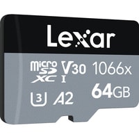 Карта памяти Lexar microSDXC LMS1066064G-BNANG 64GB (с адаптером)