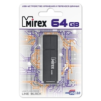 USB Flash Mirex Color Blade Line 64GB (черный) [13600-FMULBK64]