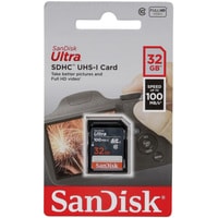 Карта памяти SanDisk Ultra SDHC SDSDUNR-032G-GN3IN 32GB