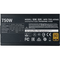Блок питания Cooler Master MWE Gold 750 V2 Full Modular MPE-7501-AFAAG-EU