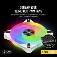 Вентилятор для корпуса Corsair iCUE QL140 RGB White Dual Pack CO-9050106-WW