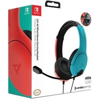 Наушники PDP LVL40 (для Nintendo Switch, синий/красный)
