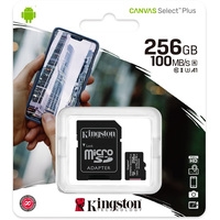 Карта памяти Kingston Canvas Select Plus microSDXC 256GB (с адаптером)