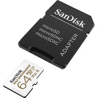 Карта памяти SanDisk microSDXC SDSQQVR-064G-GN6IA 64GB (с адаптером)