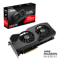 Видеокарта ASUS Radeon RX 6750 XT OC Edition 12GB GDDR6 DUAL-RX6750XT-O12G
